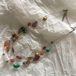 Lia Sophia multi strand gemstones necklace